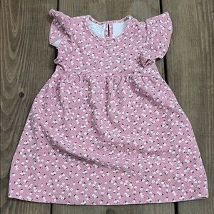 Zara Pink Floral Casual Kids Dress